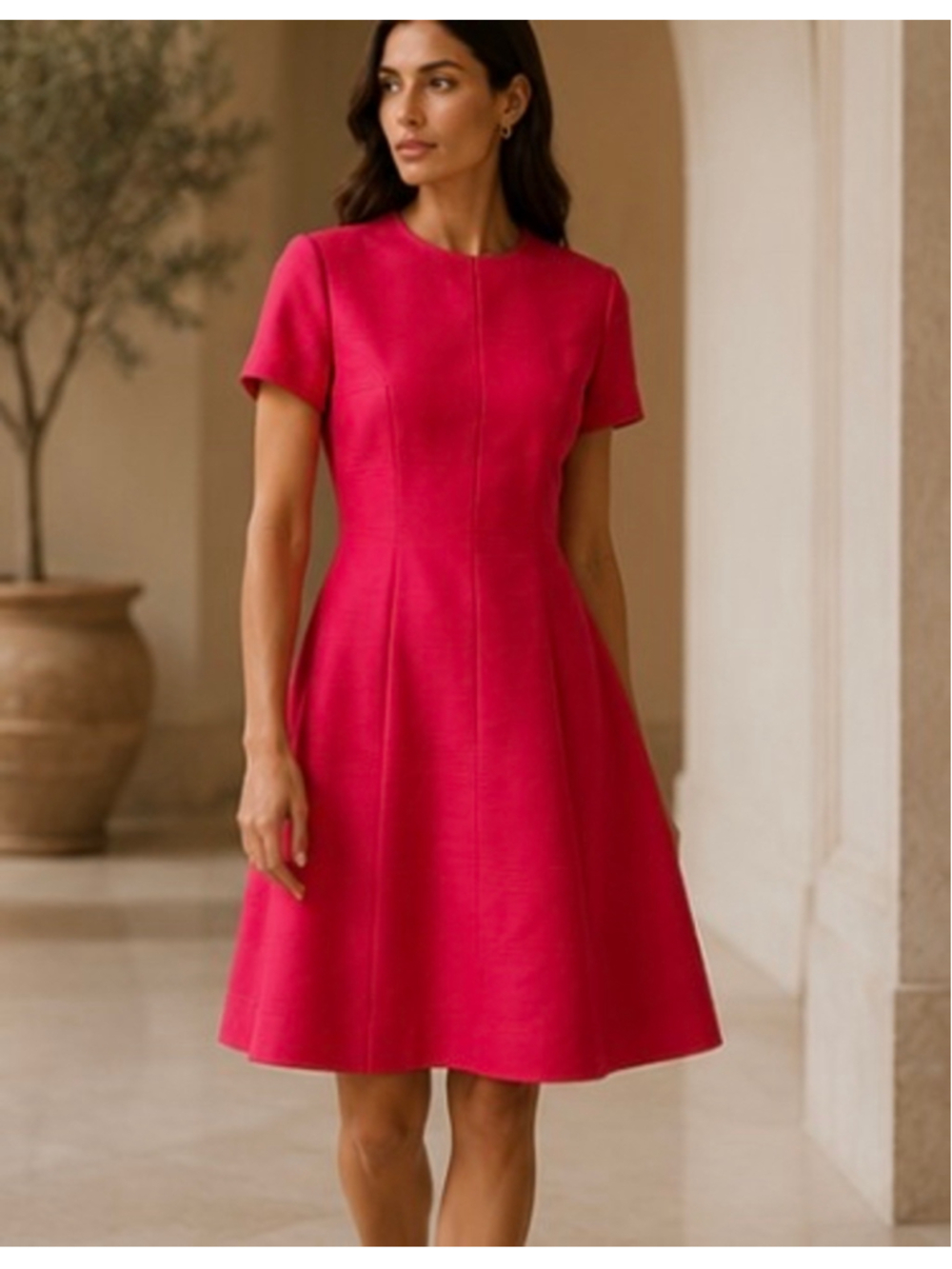 Vintage Rona Fuschia Pink Blazer and Skirt Set, Size M